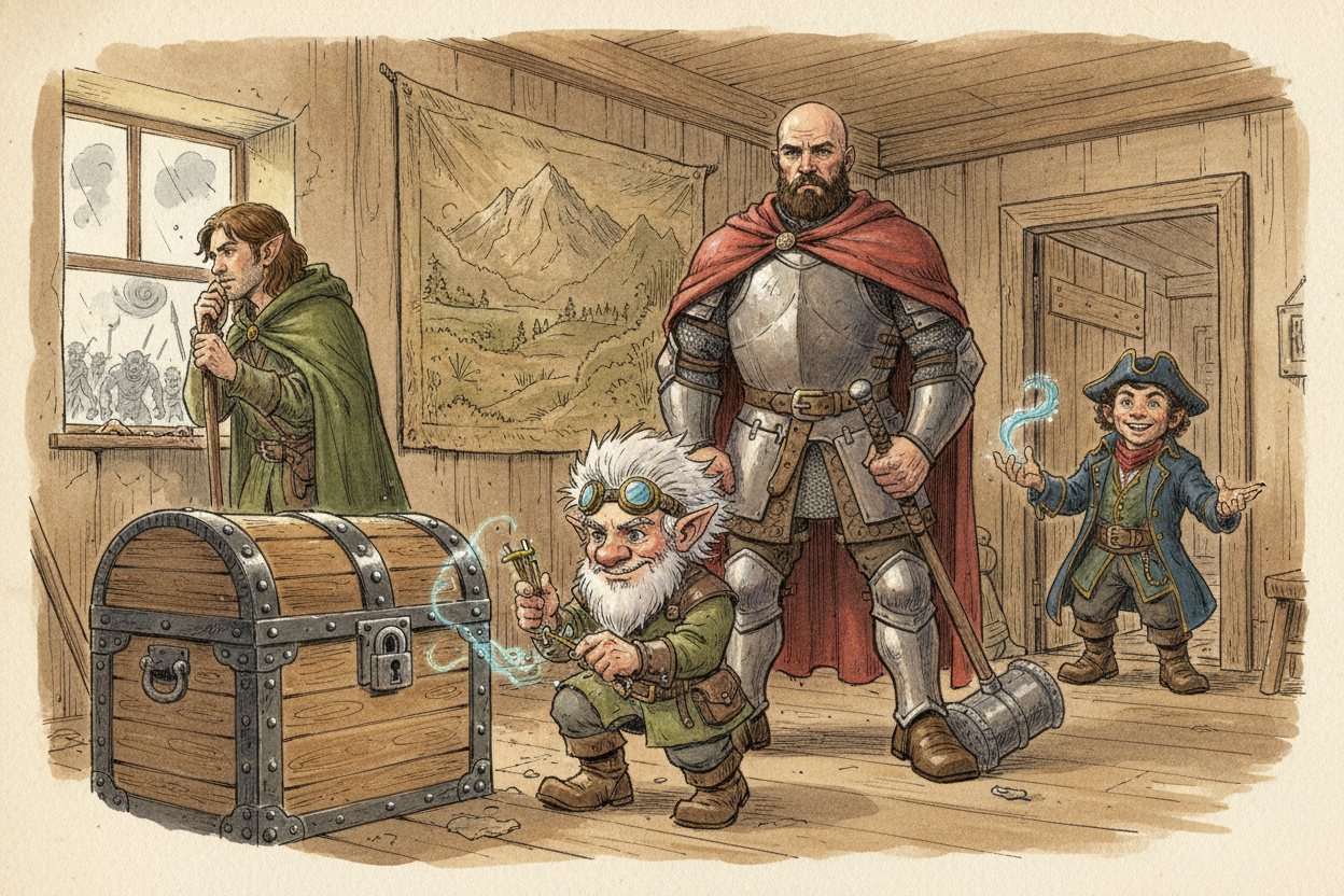 Molak's inn — and orcs at the gate
