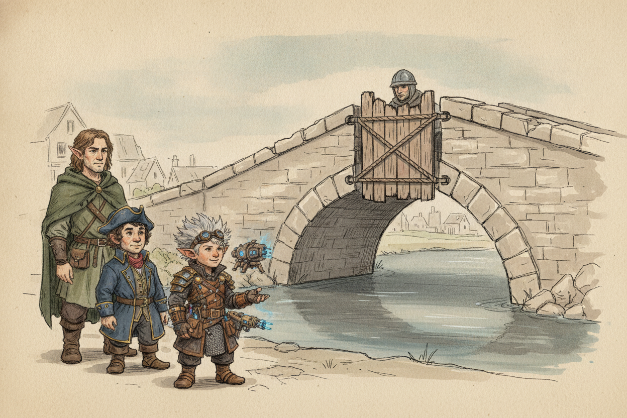 Soldiers on the bridge